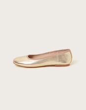 Metallic Ballet Flats, Gold (GOLD), large