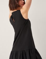 Fable Broderie Drop Waist Midi Dress, Black (BLACK), large