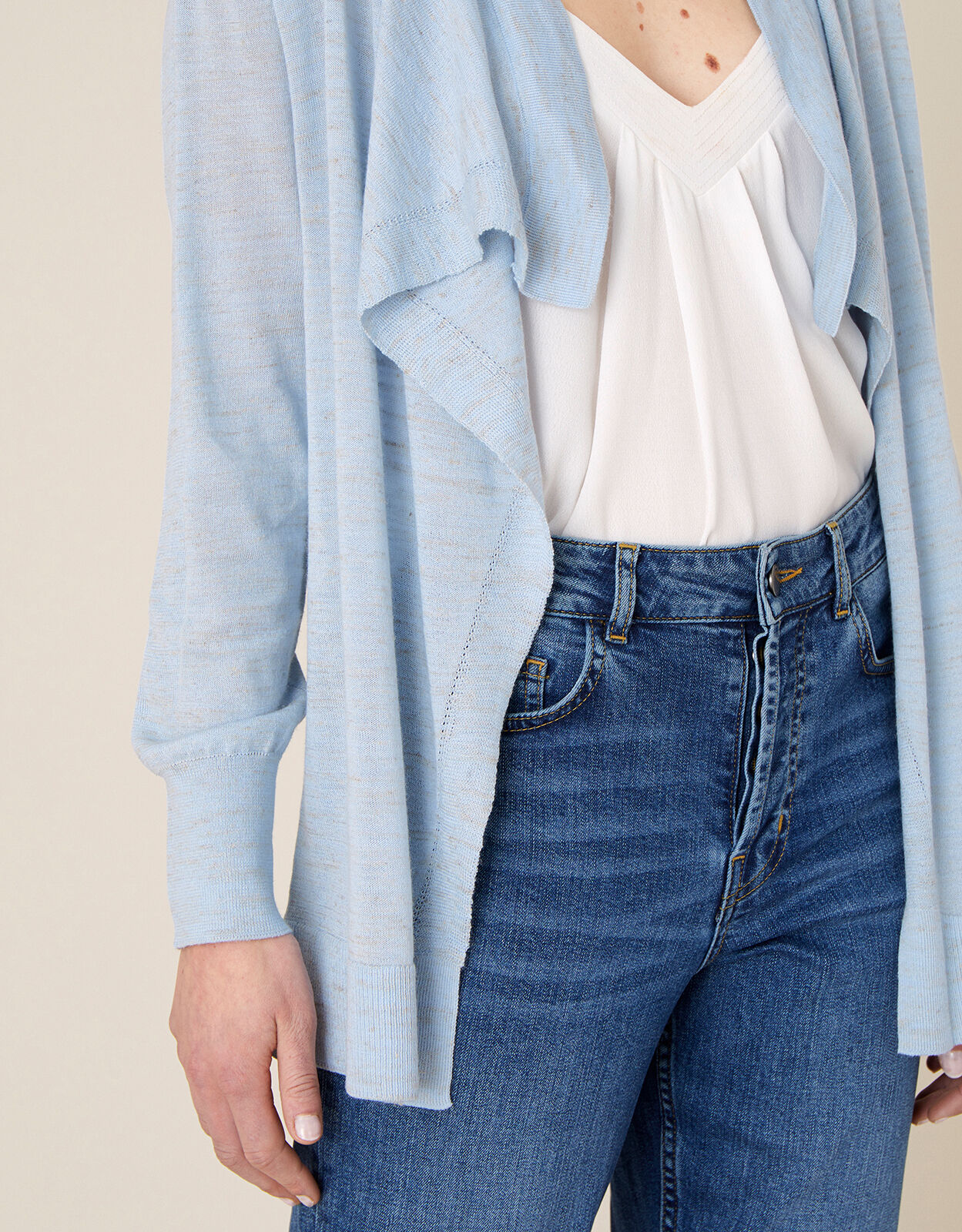 Light blue waterfall cardigan deals