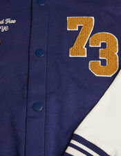 Varsity Bomber Jacket, Blue (BLUE), large
