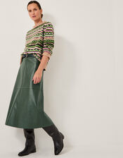 Fira Fair Isle Jumper, Green (GREEN), large