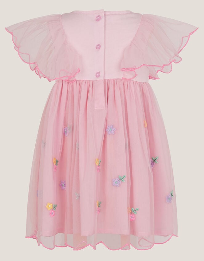 Baby Butterfly Tulle Jersey Dress, Pink (PINK), large