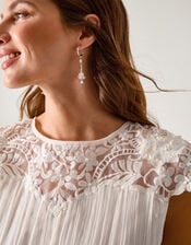 Arwen Embroidered Lace Wedding Dress, Ivory (IVORY), large