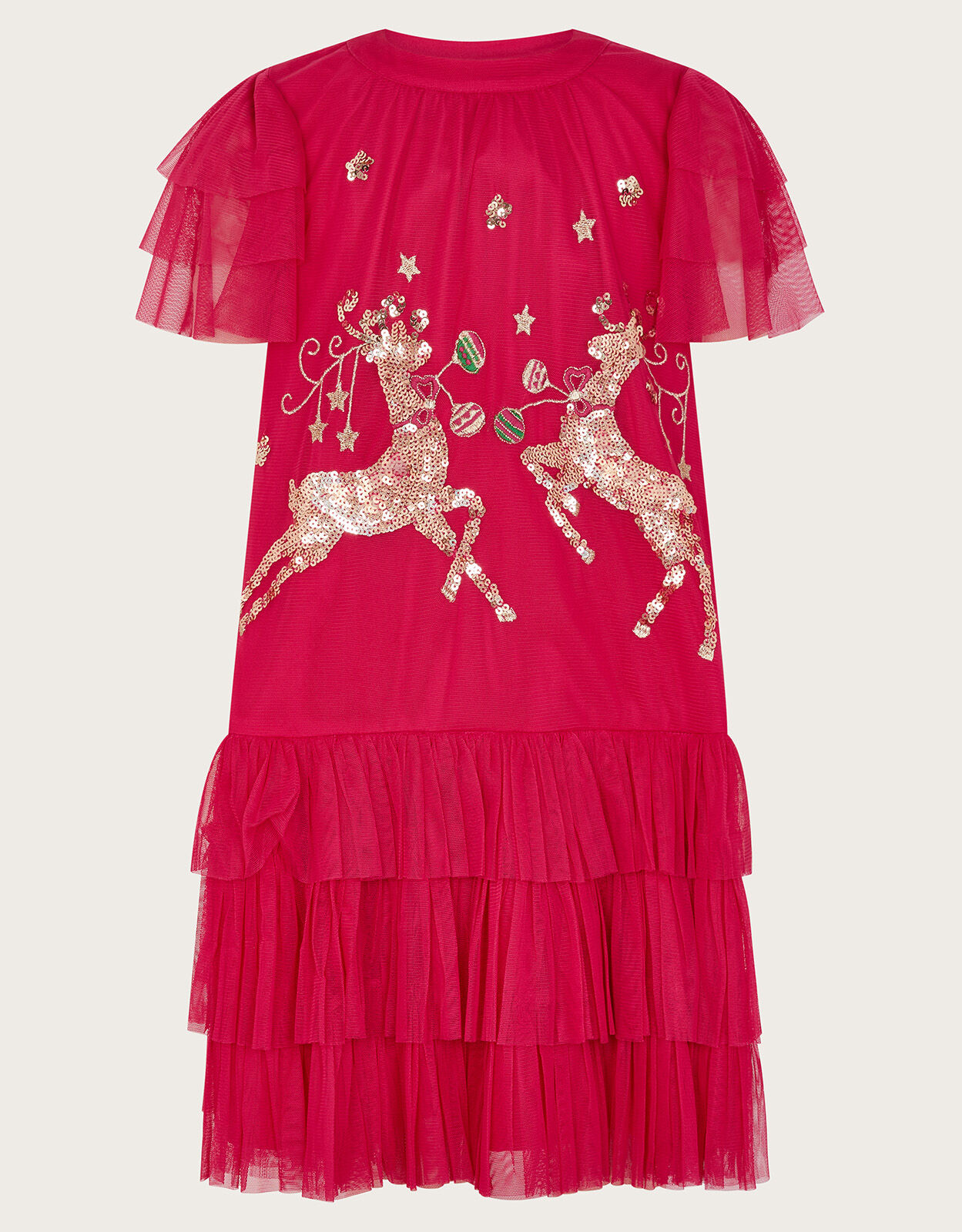Reindeer Trapeze Dress Red