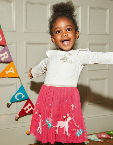 Baby Disco Christmas Dress Ivory, Ivory (IVORY), large