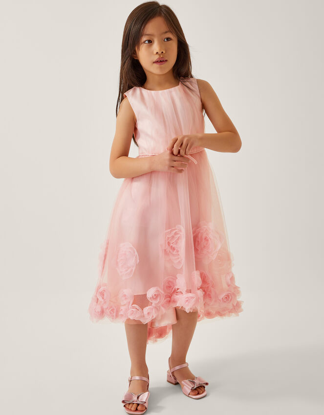 Josie 3D Rosette Dress, Pink (PINK), large