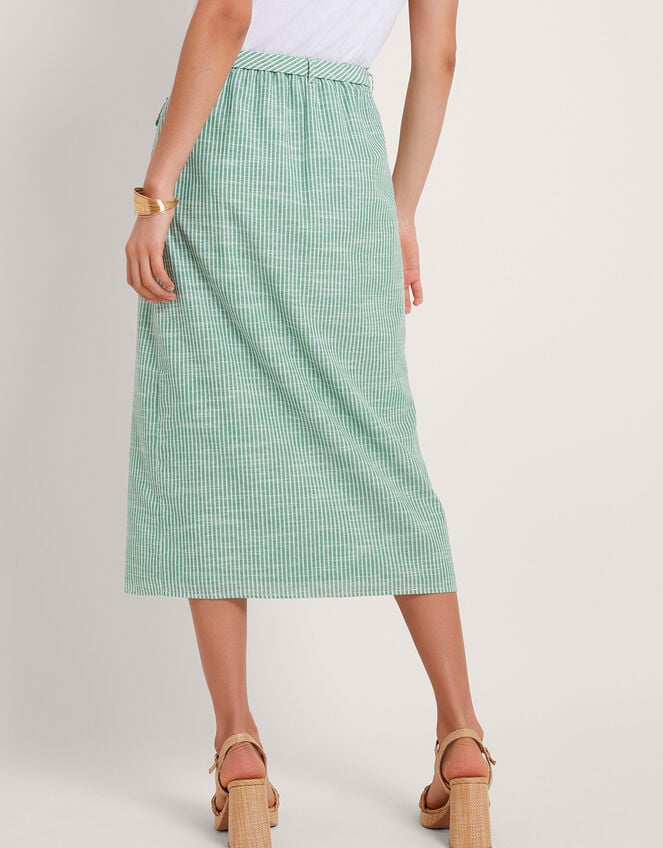 Athena Stripe Skirt, Green (GREEN), large
