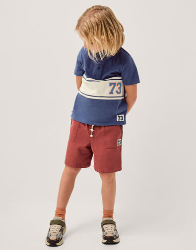 Whipstitch Drawstring Shorts, Red (RED), large