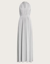 Thea Twist Me Tie Me Maxi Dress, Silver (SILVER), large
