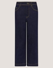 Hallie Regular Cropped Wide Leg Jeans, Blue (INDIGO), large