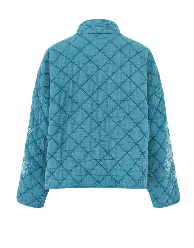 East Tate Embroidered Quilted Jacket, Teal (TEAL), large