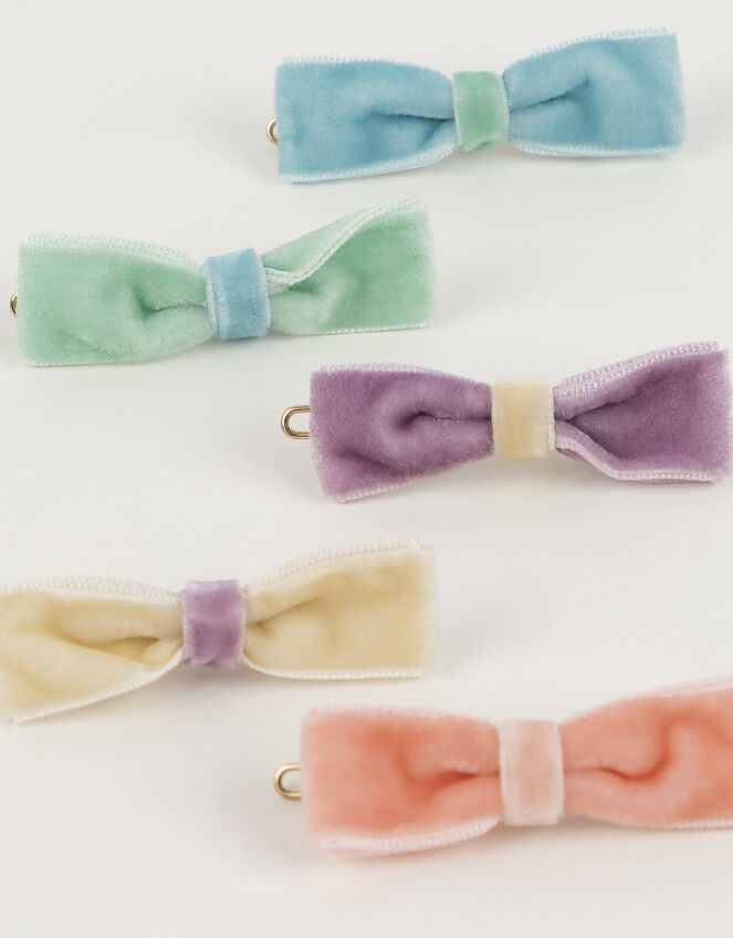 Meri Meri 10-Pack Velvet Bow Hair Clips, , large