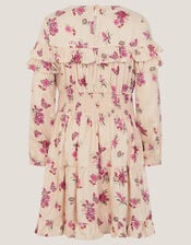 Butterfly Long Sleeve Dress, Ivory (IVORY), large