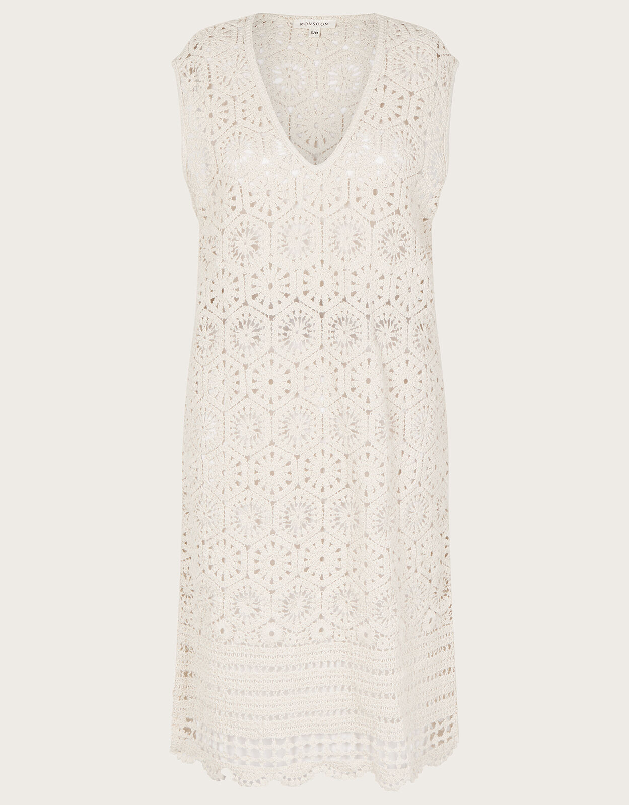 Crochet Tunic Dress Natural