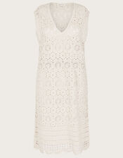 Crochet Tunic Dress, Natural (NATURAL), large