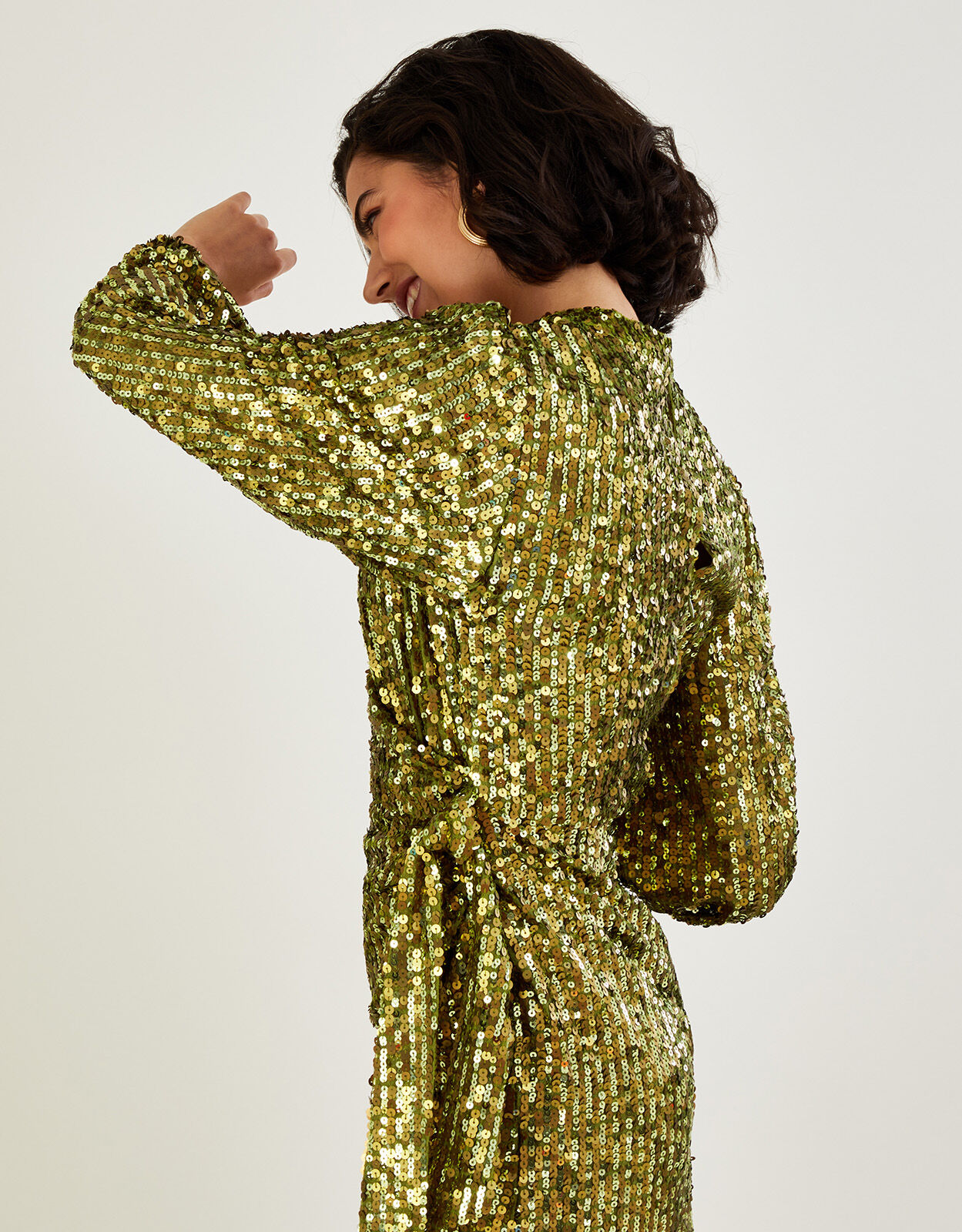 Zara sequin sales wrap dress