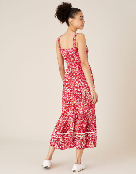 Ebony Printed Sundress in LENZING&trade; ECOVERO&trade;  Red, Red (RED), large