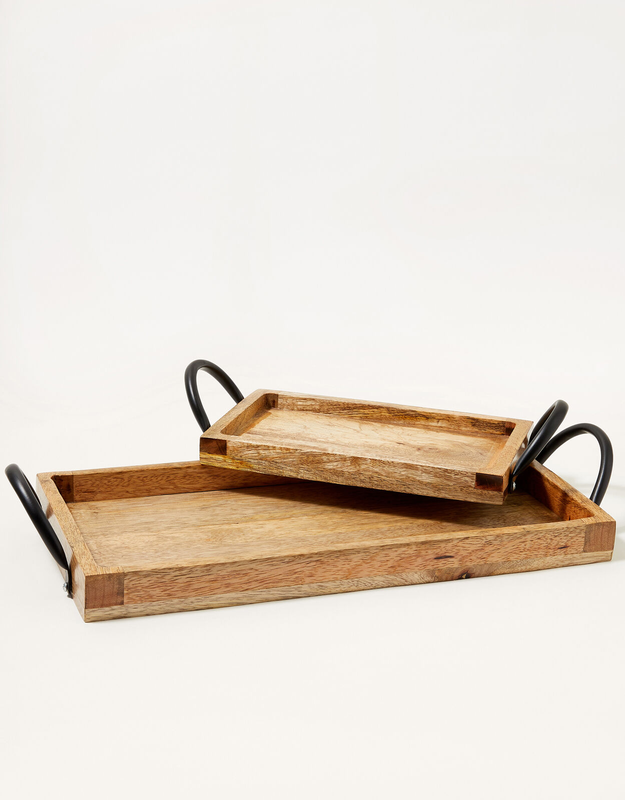 Large wooden tray with best sale handles