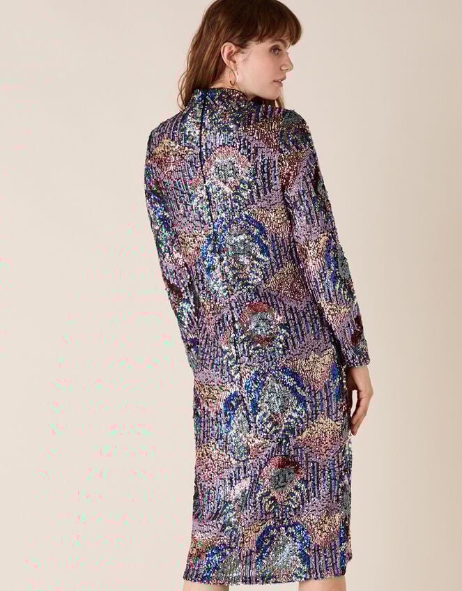 Zoey Sequinned Dress, Blue (BLUE), large