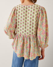 Betty Mix Floral Print Top, Yellow (YELLOW), large