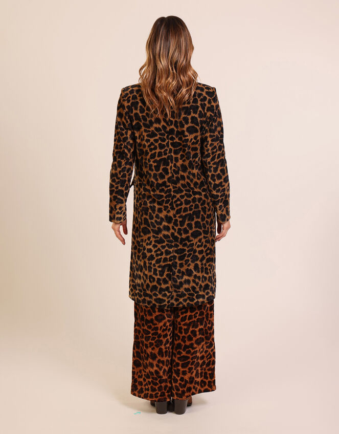 Traffic People Anarchy Leopard Print Coat, Black (BLACK), large
