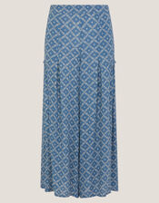 Rita Print Wide Leg Trousers, Blue (BLUE), large