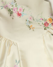 Molly Strappy Floral Party Dress, Ivory (IVORY), large