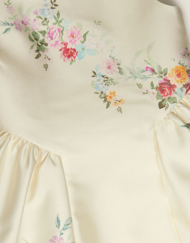 Molly Strappy Floral Party Dress, Ivory (IVORY), large