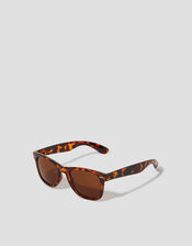 Flat Top Square Sunglasses, Brown (BROWN), large
