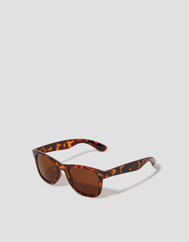 Flat Top Square Sunglasses, Brown (BROWN), large