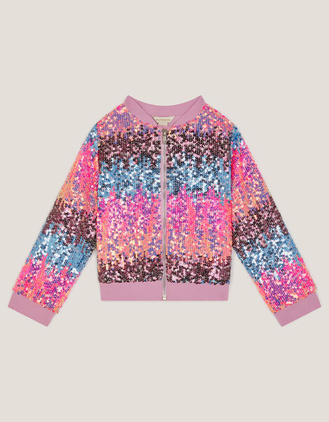 Ombré Sequin Bomber Jacket, Multi (MULTI), large
