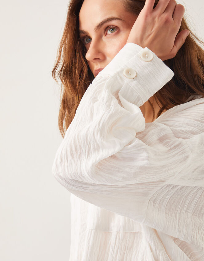 Tilda Textured Shirt, White (WHITE), large