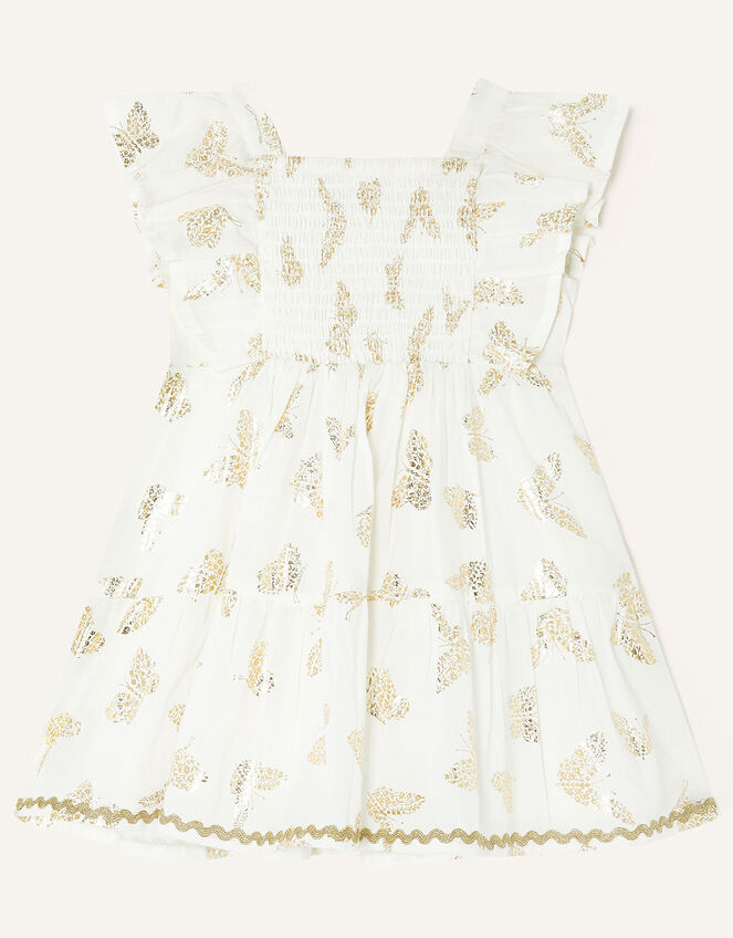 Baby Butterfly Dress, White (WHITE), large