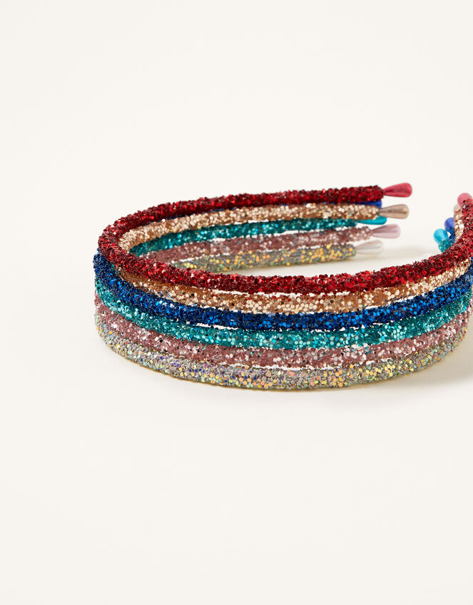Rainbow Glitter Headband Multipack, , large