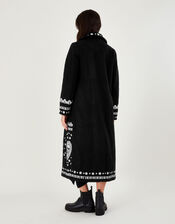Cassandra Embroidered Coat , Black (BLACK), large