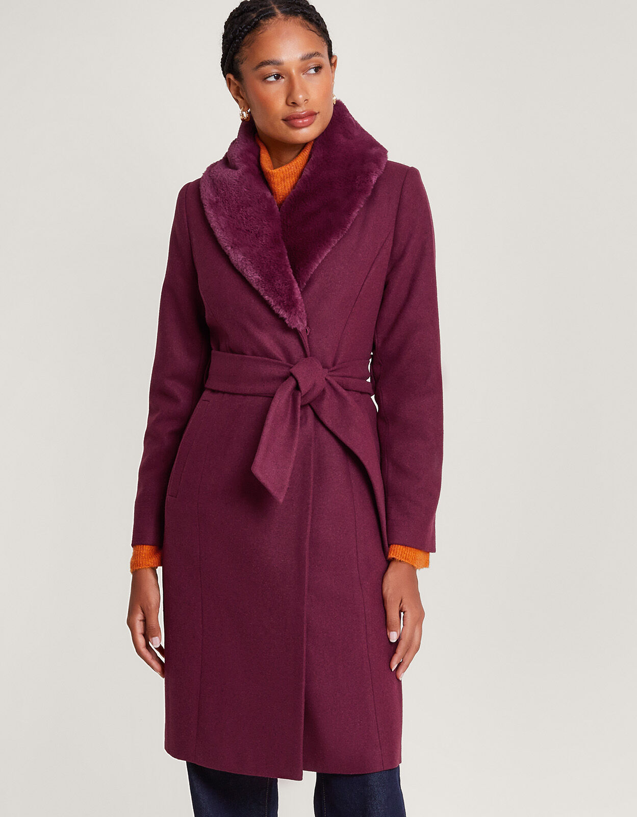 Wine wrap coat hot sale
