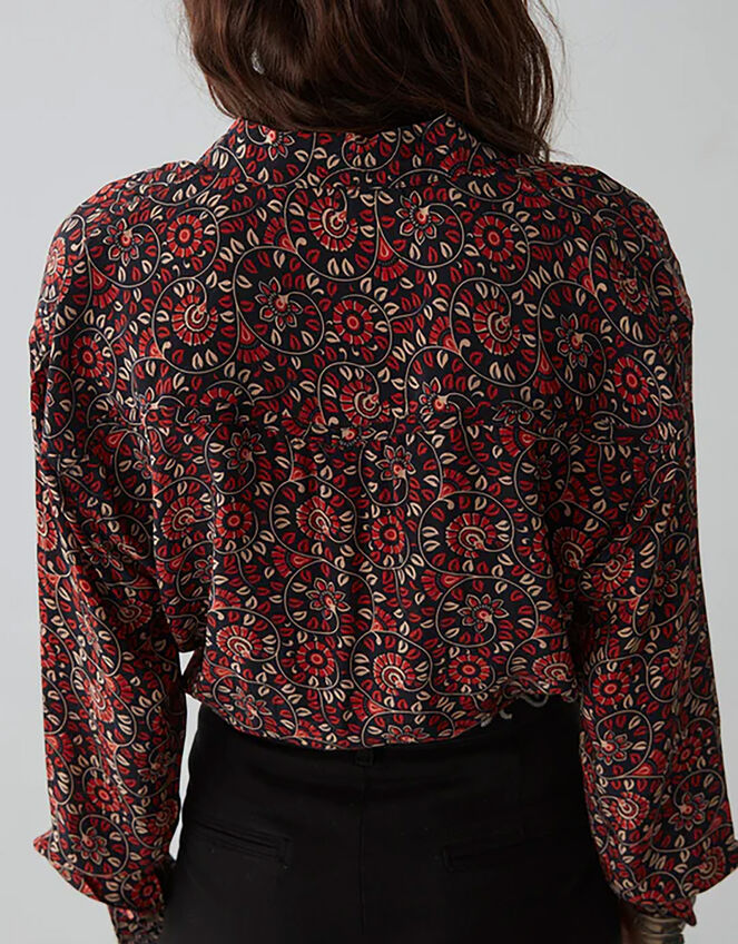 Maison Hotel Abstract Floral Print Shirt, Multi (MULTI), large