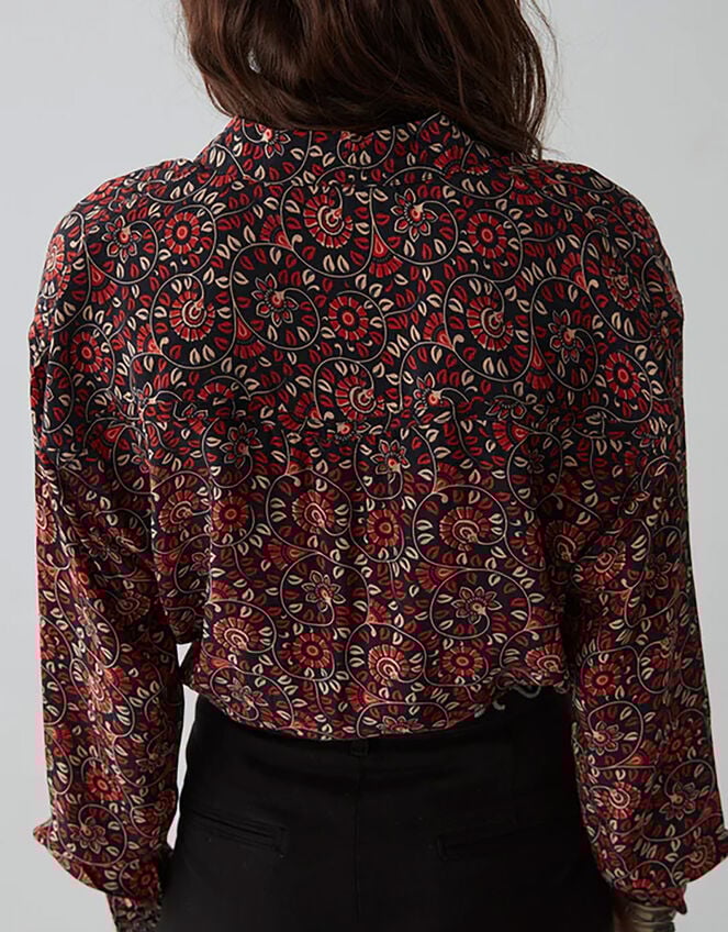 Maison Hotel Abstract Floral Print Shirt, Multi (MULTI), large