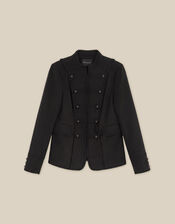 Mallory Military Jacket, Black (BLACK), large