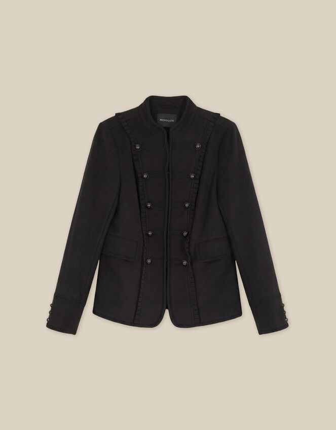 Mallory Military Jacket, Black (BLACK), large