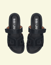 Bibi Lou Mindy Leather Sandals, Black (BLACK), large