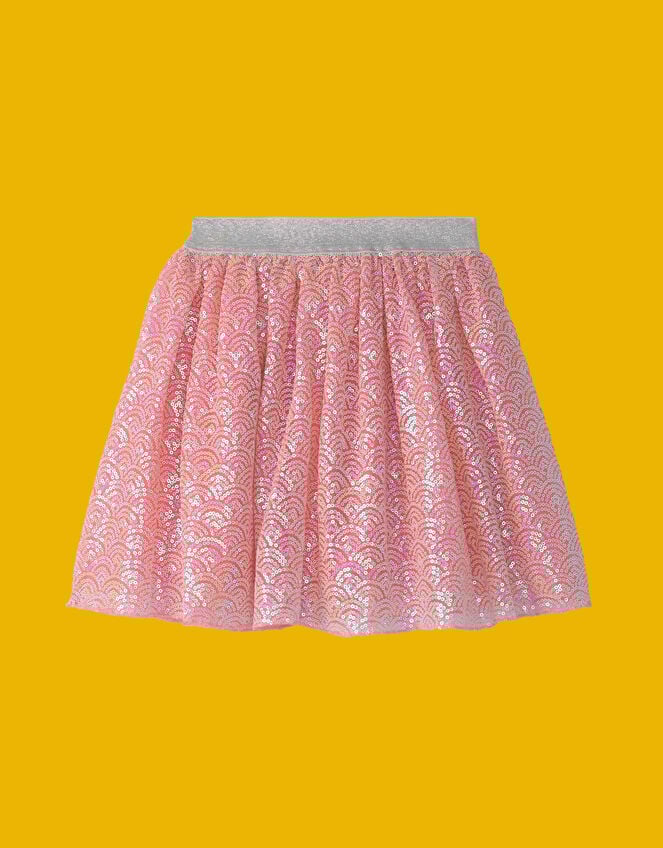 Hatley Mermaid Sequin Tulle Skirt, Pink (PINK), large