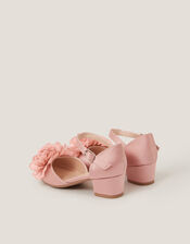 Corsage Satin Two-Part Heels, Pink (PINK), large