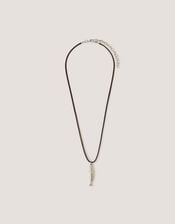 Fish Pendant Cord Necklace, , large
