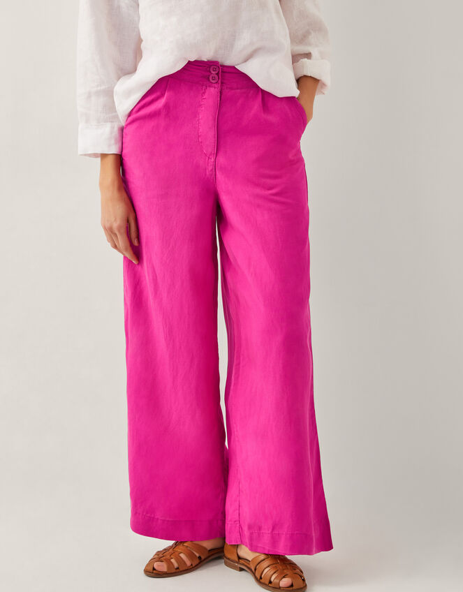 Frida Wide-Leg Trousers, Pink (PINK), large