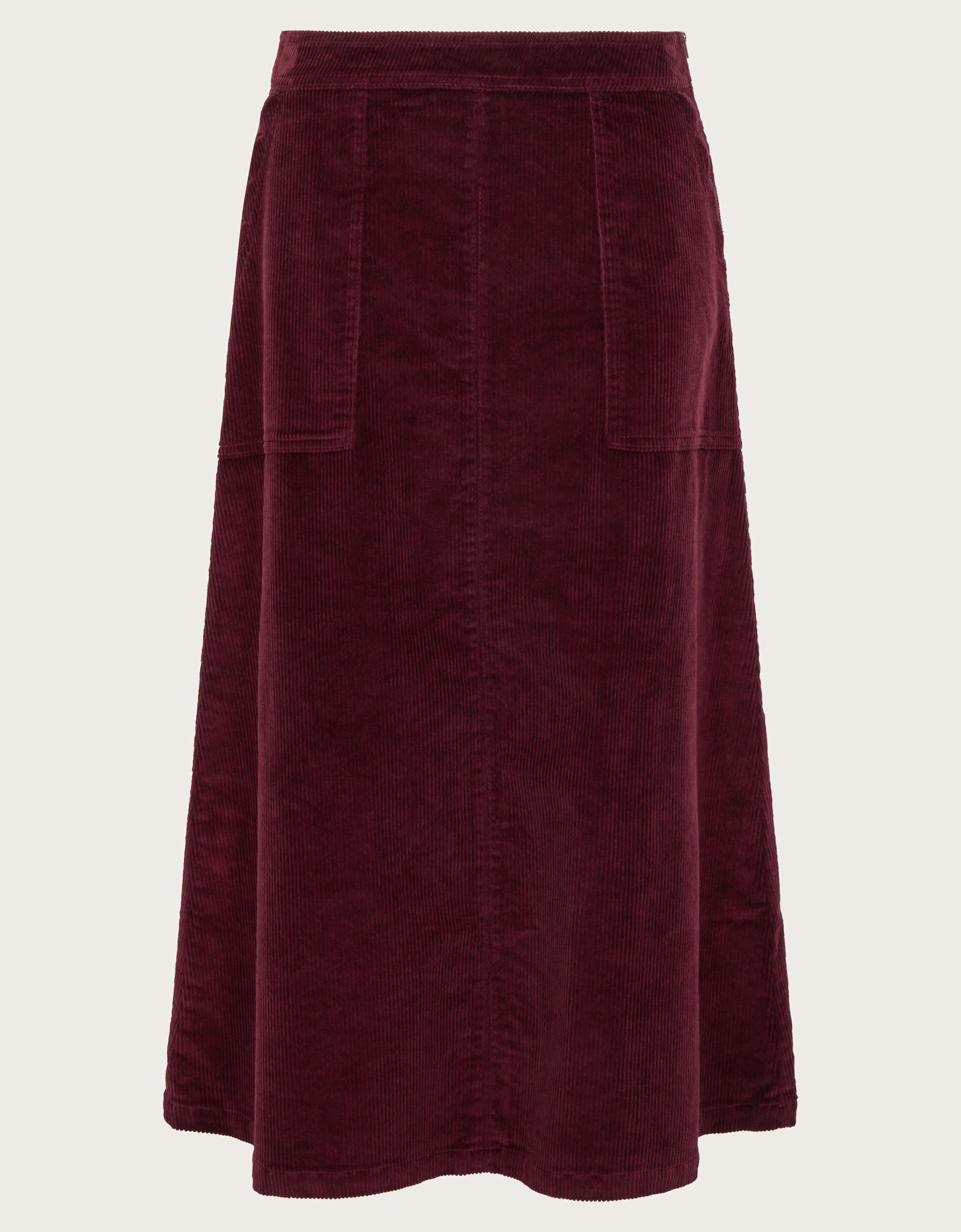 Malika Corduroy Midi Skirt Red Skirts Monsoon US