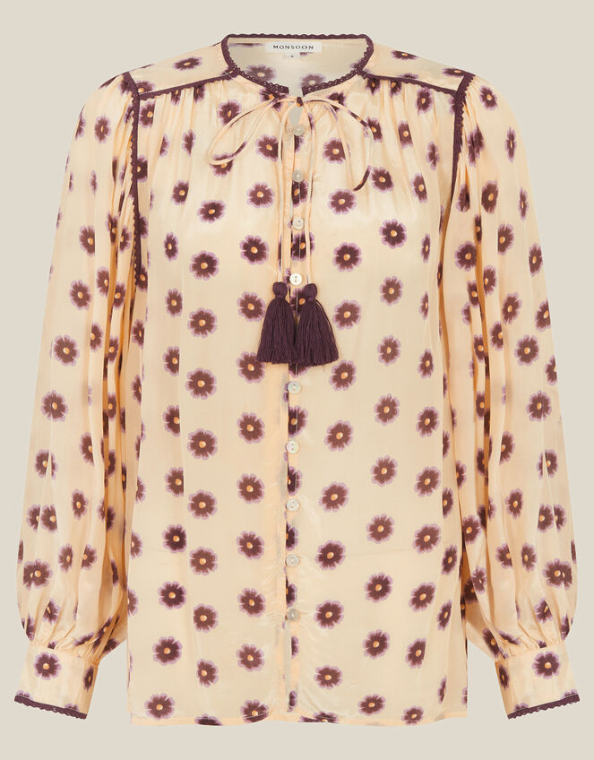 Saira Floral Print Blouse, Ivory (IVORY), large