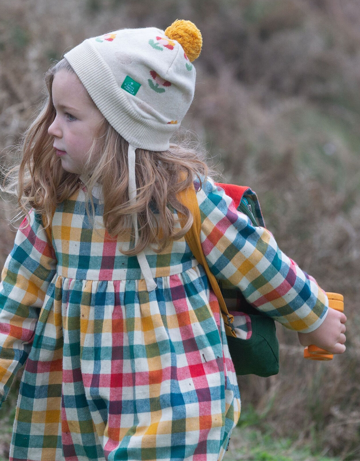 Little Green Radicals Corduroy Reversible Dress Red
