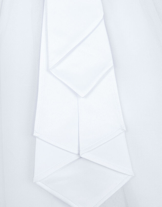 Tulle Communion Dress, White (WHITE), large