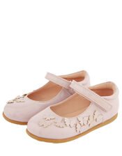 Baby Butterfly Patent Walker Shoes, Pink (PALE PINK), large